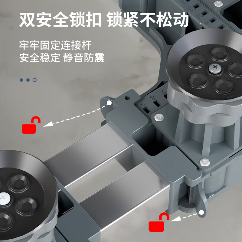 Jianxun Washing Machine Base Heightened Drum Impeller Special Bracket Stand Mobile Base Washing Machine Pulley Eight Legs Stable and Shockproof - Gray Upgraded 25mm Stainless Steel Pipe