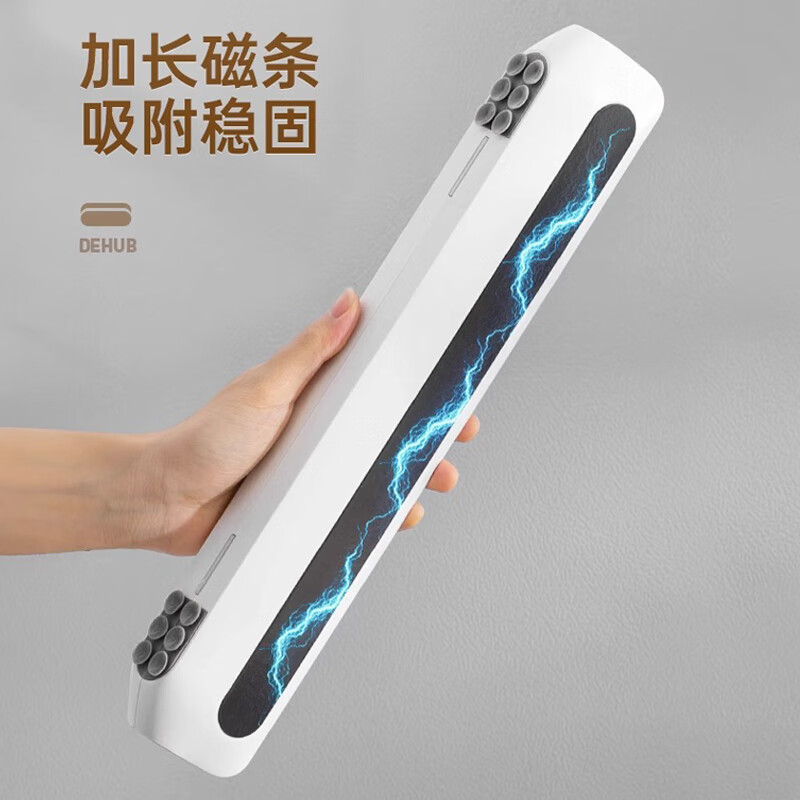 Dehub cling film cutter magnetic suction refrigerator kitchen household food grade tear-free cling film cover cutting box artifact wall hanging upgraded model strip magnetic cutting + suction cup adsorption