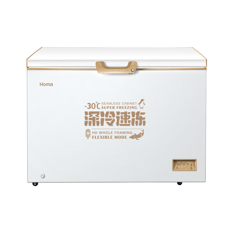 Homa 316L ultra-low temperature -30 degrees deep cooling quick freezing horizontal top opening freezer commercial household ultra-energy-saving power-saving refrigerator deep cold brown 316L ultra-low temperature-30 deep cooling quick freezing 1120MM*755MM*850MM