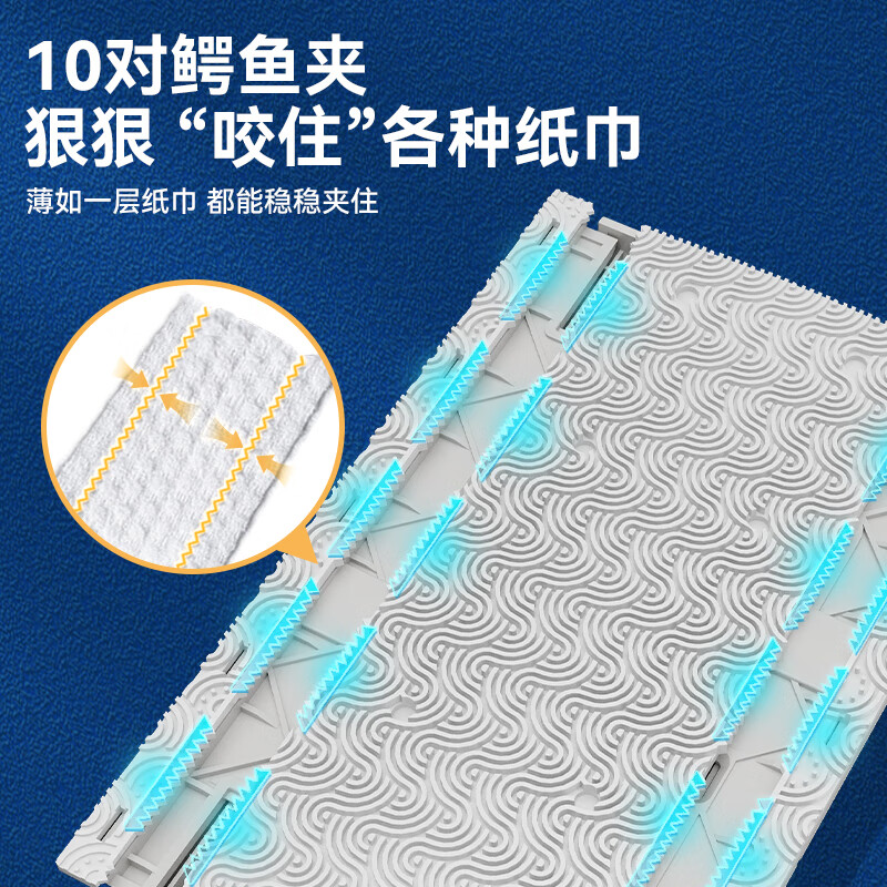 Baojiajie face towel flat mop 16cm with 2 pieces of velvet cloth with a pole length of 71cm F53 mini mop lazy cloth mop