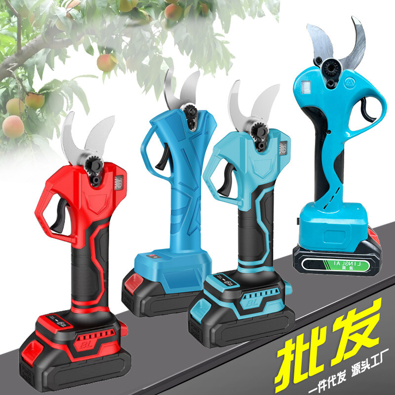 Jiehong lithium-ion scissors, cut aluminum wire, cut copper wire, cut branches, cut bamboo, cut beef, high power 40 lithium battery Makita angled scissors + plastic box + backpack battery