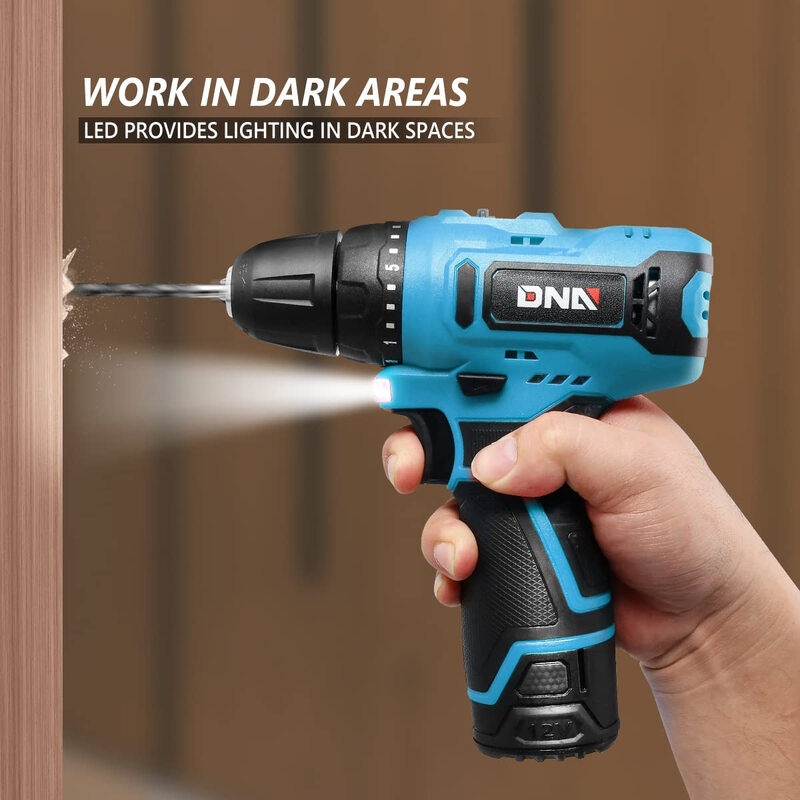 DNA MOTORING 12V 1300mAh lithium battery cordless drill power tool set