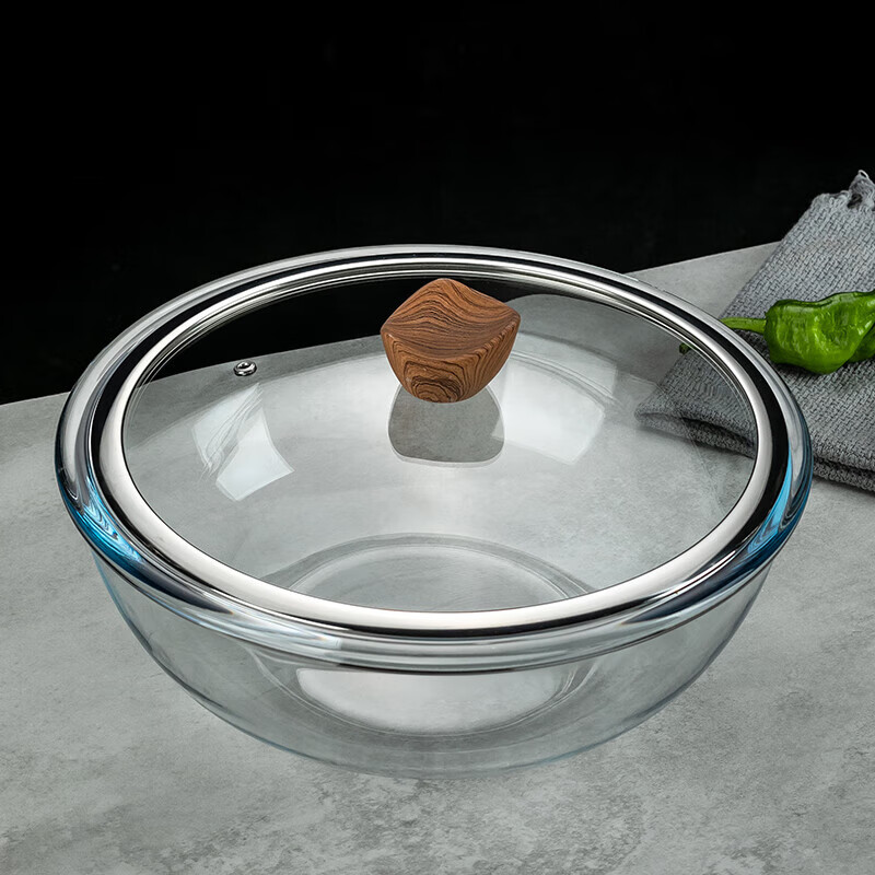 Genas glass and basin with lid household non-stick kneading basin large kitchen baking baking egg beater bowl heat-resistant bowl 5L