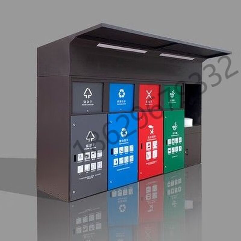 Wen Yijia's customized stainless steel garbage sorting kiosk collection kiosk outdoor large-scale recycling station intelligent induction garbage bin room style 1 deposit