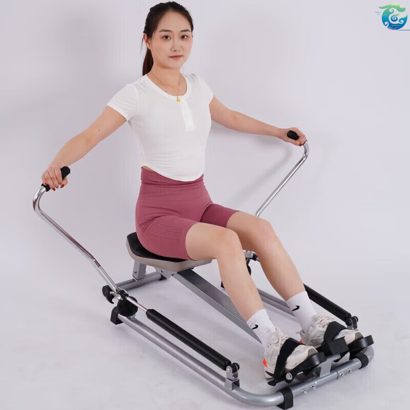 Luo Zhuodou rowing machine household foldable silent indoor water resistance hydraulic rowing machine suspended rowing machine fitness equipment black single paddle foldable height adjustable