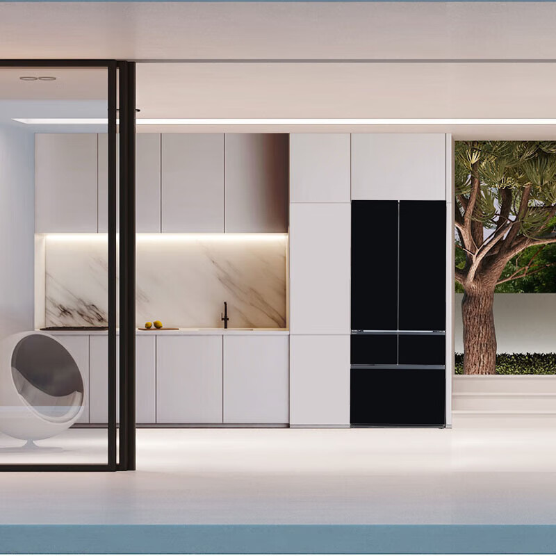 Panasonic refrigerator NR-W472 series 58cm ultra-thin embedded, variable frequency air cooling, Nanoyi