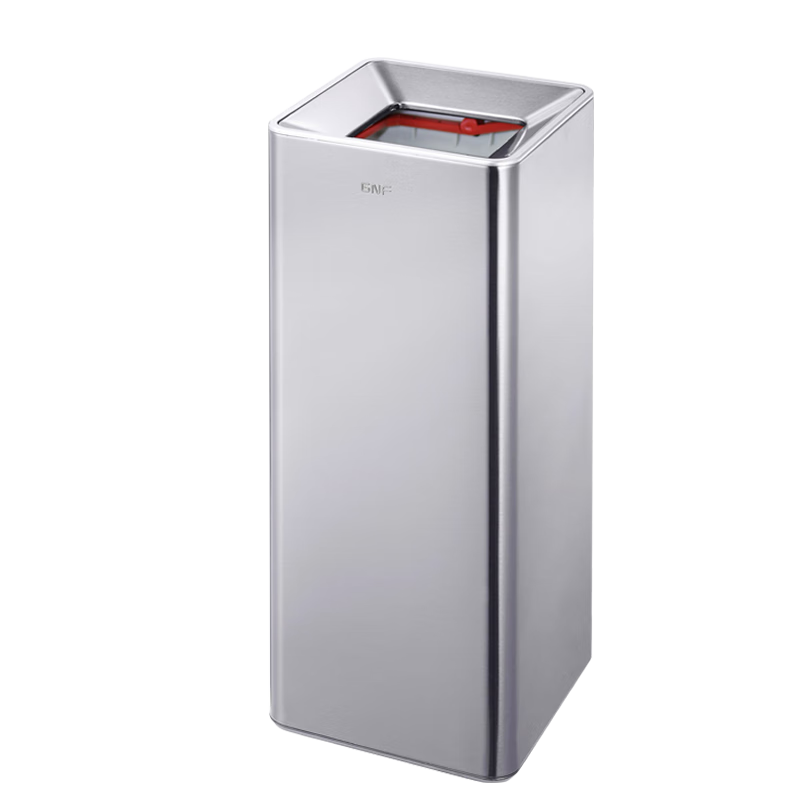 Stainless steel trash can narrow high-end living room kitchen large capacity white business extremely simple modern lidless commercial sand steel