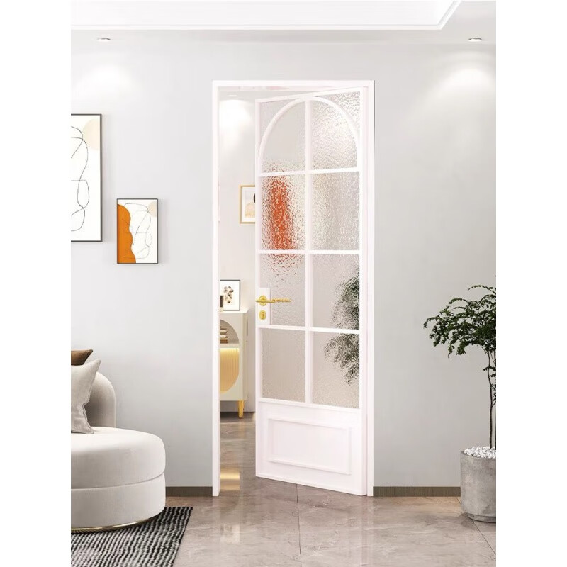 Qinkai French retro old iron door bathroom door glass door minimalist flat door toilet door box door shop door customization style 1 size customization contact customer service