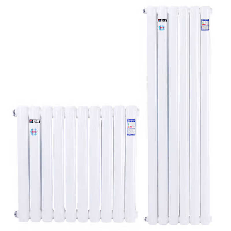 Huili custom-made radiator household steel double column center distance 50 radiator central heating living room bedroom thickened thin tube 50 thickened carbon steel (8 columns) 0.57m