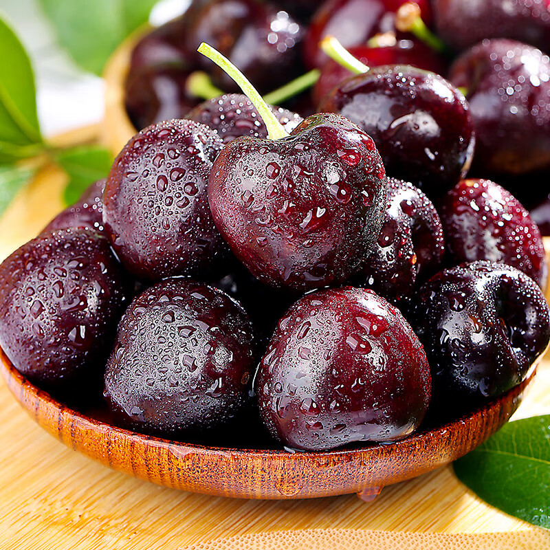 Spot Chilean imported cherries, fresh cherries, seasonal high-end extra large Chilean cherries whole box pregnant woman gift box 1500g (net weight) Fruit King 4J32-34mm