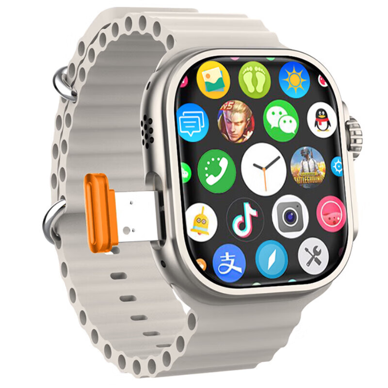 Smart phone watch Huaqiangbei S10Ultra cellular version 5G full network access card phone can video WeChat Tiktok multi-function adult long battery life junior high school students students Peak gold rotatable camera + full network access + any download