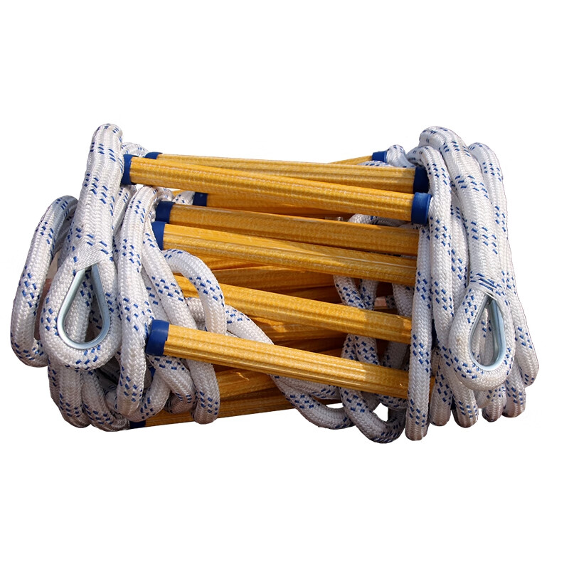 Huili's customized rescue household rope ladder inspection wear-resistant anti-slip soft ladder training climbing life-saving rope ladder engineering resin rope ladder A6240 meters soft ladder double hook expansion screw resin soft
