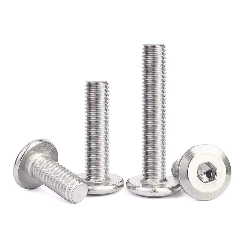 Jinchao 304 stainless steel furniture large flat head hexagonal head bevel screw round head bevel screw bevel bolt M2-M12 M8*30 (5 pieces)