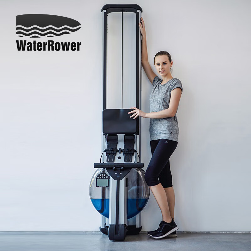 WaterRower imported from the United States, household commercial water resistance rowing machine, aerobic fitness equipment M1 high and low aluminum alloy M1 low silver white standard model