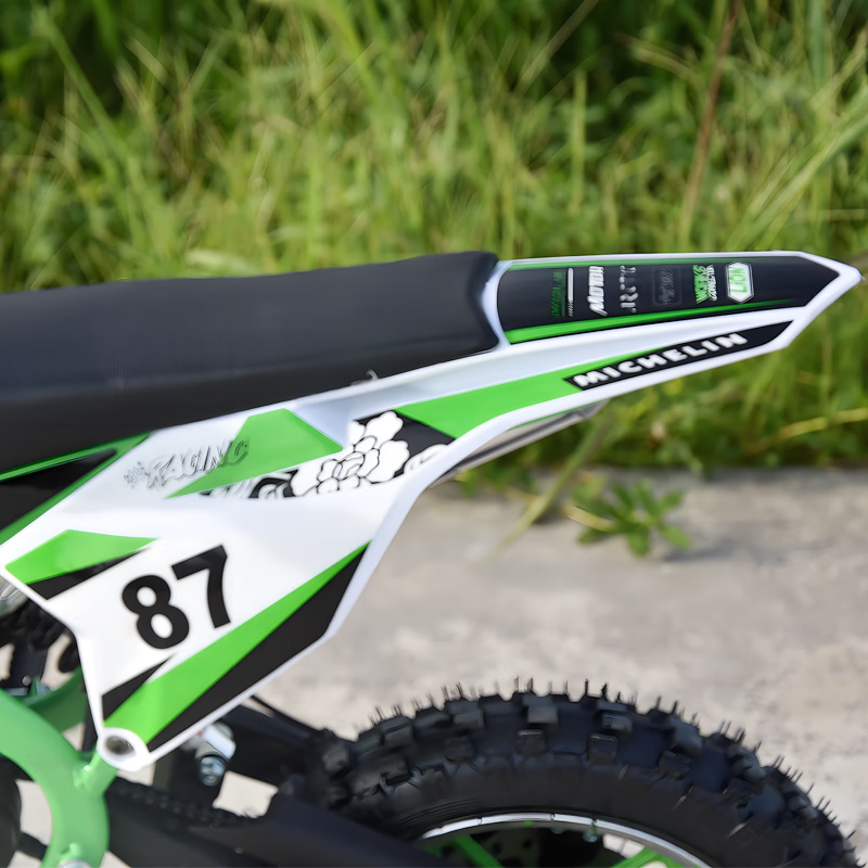 Langchuang's 24-year new small motorcycle children's 49cc mini motorcycle off-road vehicle mixed oil gasoline fuel adult 2-stroke mixed oil hand start blue