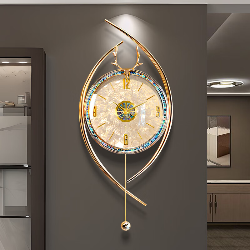 Zunair 2026 new living room creative wall clock home modern simple high-end atmospheric clock wall hanging light luxury high-end sense of blessing and wealth