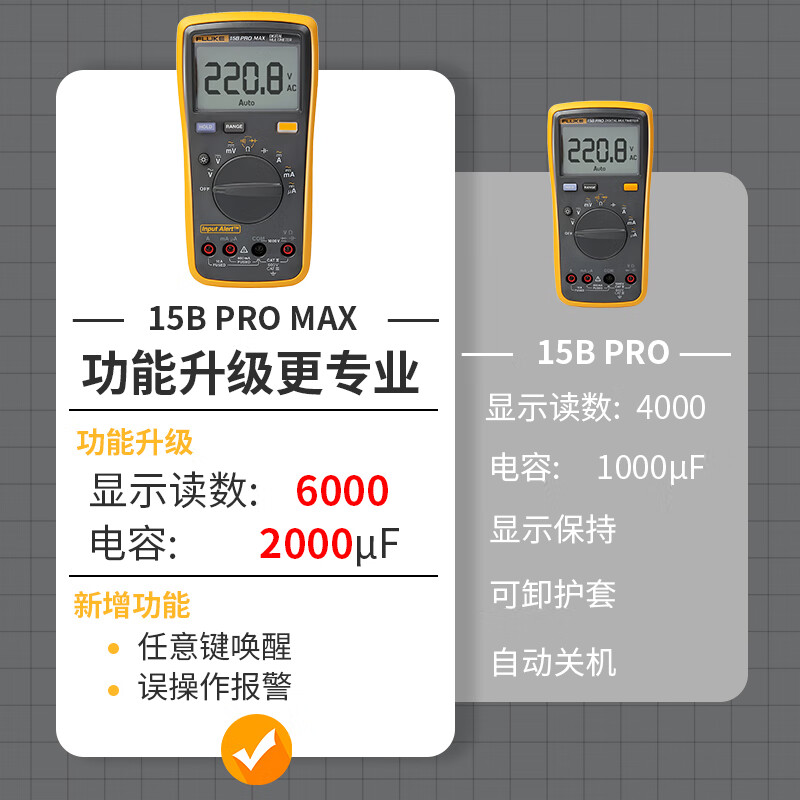 FLUKE F15B PRO MAX digital multimeter handheld multimeter ammeter instrument F15B+