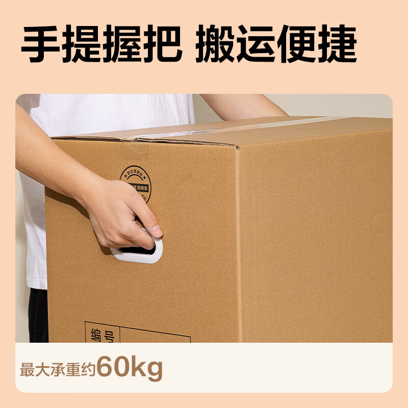 Deli extra large moving carton carton 5-layer thickened office document carton classification packing box with plastic buckle moving packing box graduation quarter dormitory storage box 4 large size 120L 60*40*50cm