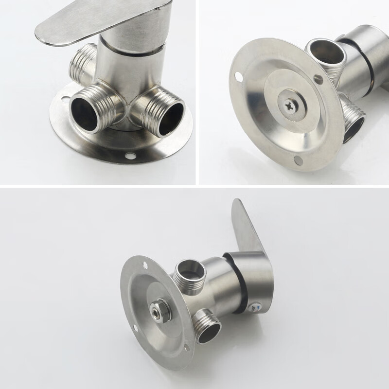 AZOS stainless steel exposed water mixing valve hot and cold shower set faucet electric water heater solar switch boost small body valve to discharge water downward (without water function)