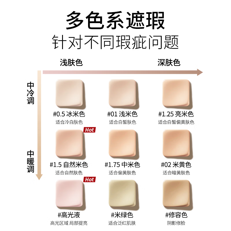 The saem concealer, moisturizing, long-lasting, spot-matching makeup for white skin, 0.5# ice beige 6.5g New Year's gift