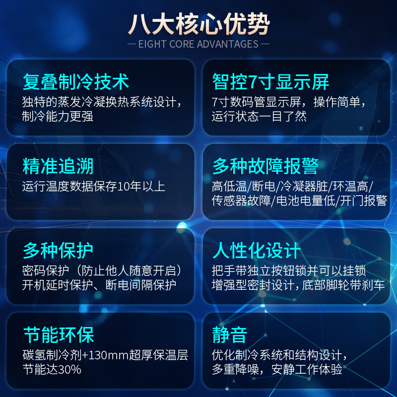 Aucma Medical Ultra-low Temperature Refrigerator-86 Scientific Research Laboratory Vertical Freezer-80 Degree Cryogenic Quick Freezing Commercial Industrial-40 Degree Vaccine Plasma Medical Low Temperature Storage Box 66 Liters -40~-86 Adjustable DW-86L66