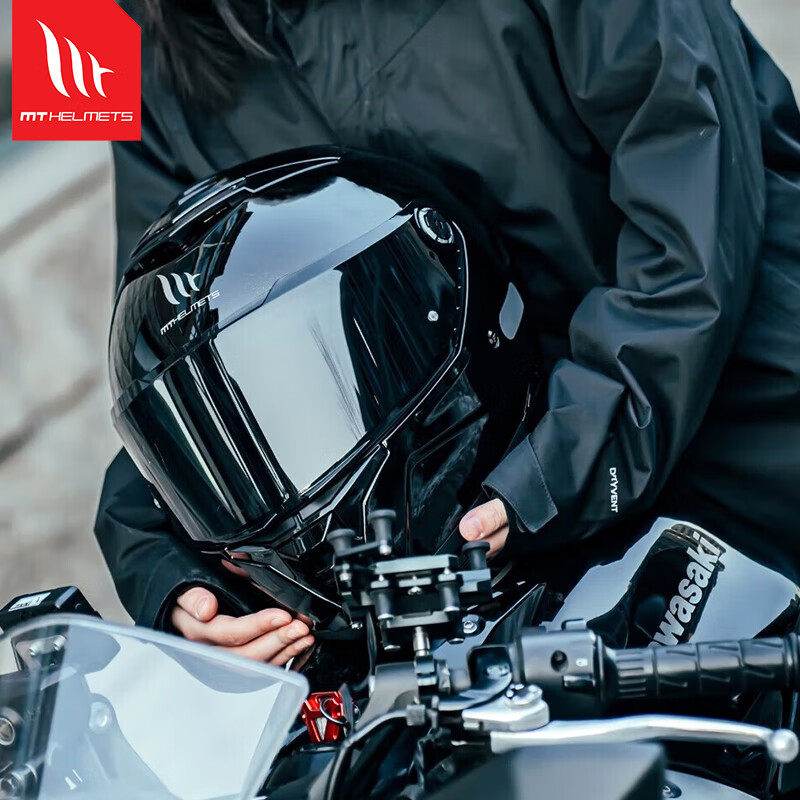 MT HELMETS helmet Spanish MT Thor 4 helmet men's winter large tail motorcycle helmet women's all-season dual-lens full-face helmet flash black (default transparent mirror) XL (recommended 57-58)