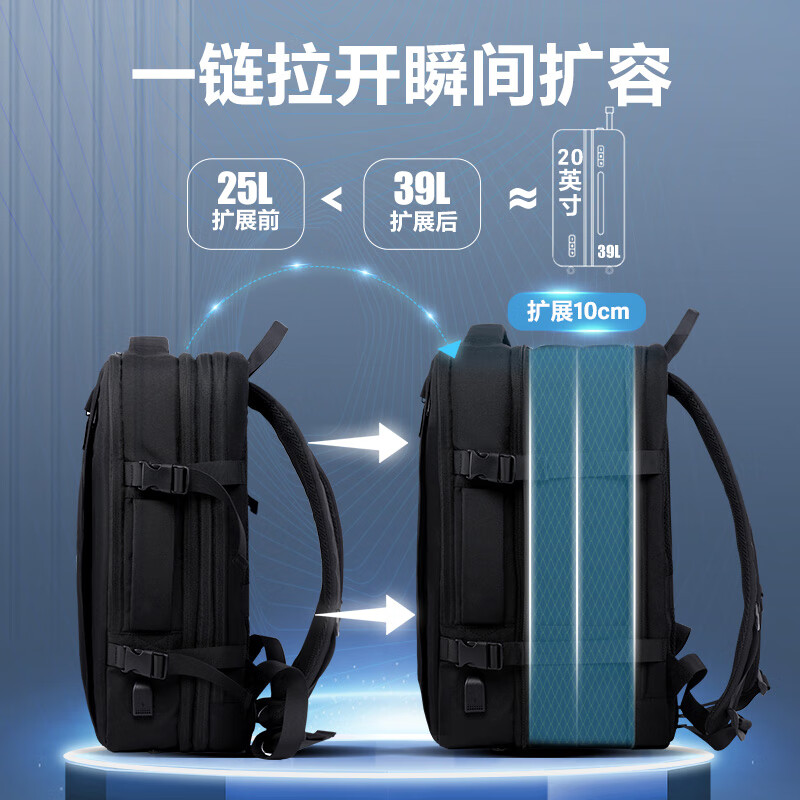 VICTORIATOURIST Backpack Men's Travel Backpack Large Capacity Laptop School Bag 17.3-inch Business Travel Business Computer Bag Expandable