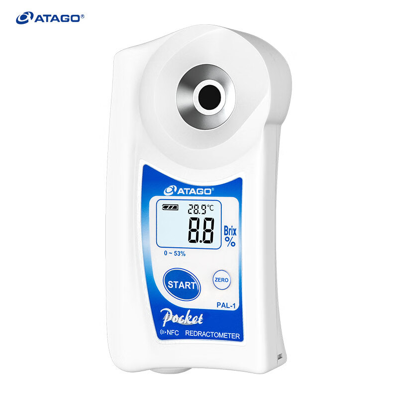 AITO Japanese fruit sugar meter high-precision sugar meter digital display sugar meter sweetness refractometer sugar content measuring instrument PAL-1 (range 0.0~53.0%)