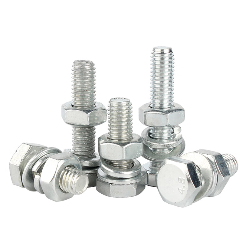 Guwanji Grade 4.8 galvanized external hexagonal screws, bolts and nuts set combination screws and screws M12*45 (50 sets)