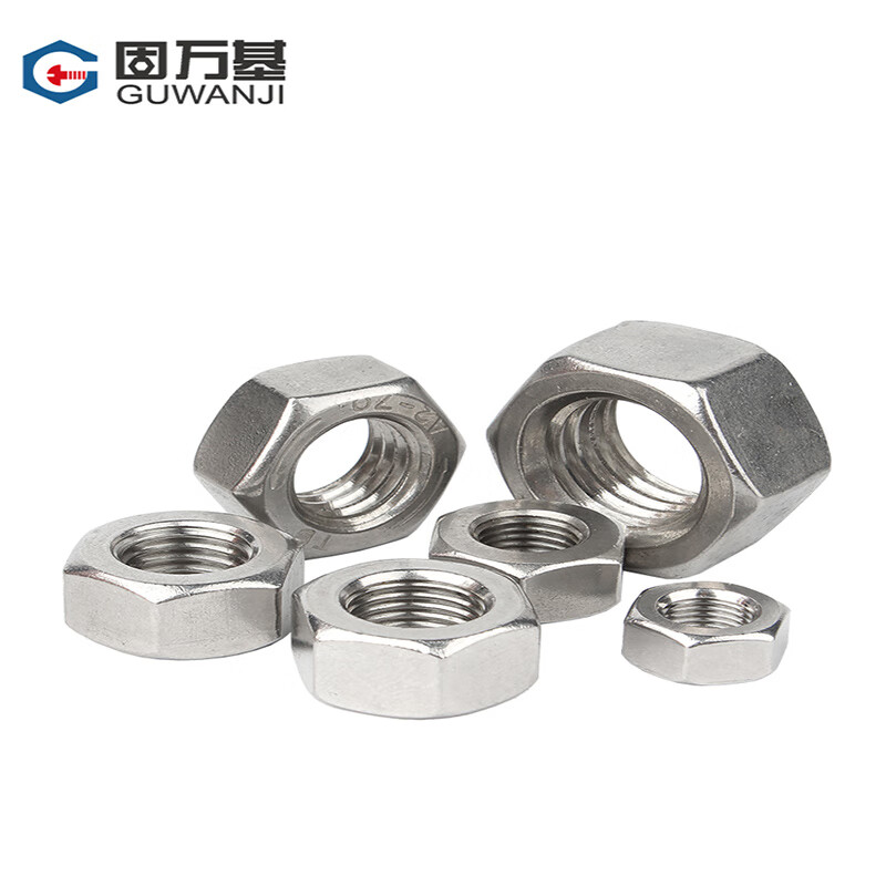 GUWANJI hexagonal nut stainless steel nut hexagonal nut screw nut 304 hexagonal nut M4 500 pieces/pack