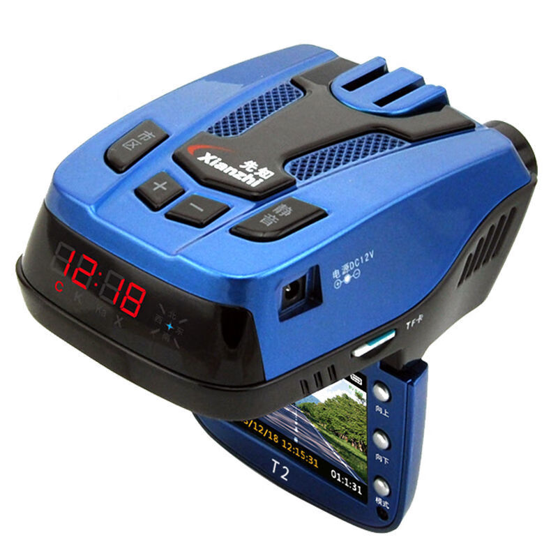 Prophet T2 car driving recorder electronic dog speed all-in-one high-definition installation-free fixed mobile radar royal blue official standard single lens