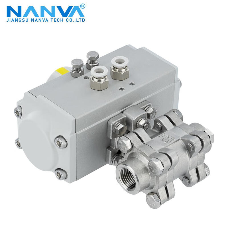 NANVA pneumatic stainless steel medium pressure internal thread ball valve 2000WOG PN63 Q611F-63P DN15-304
