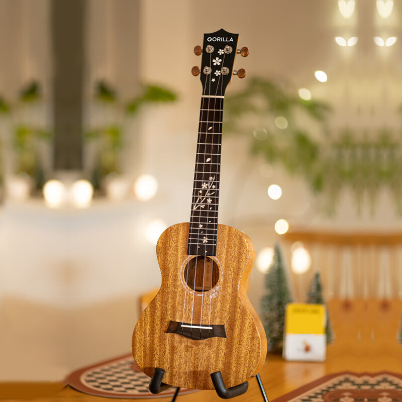 Glaura Ukulele for Female Beginners 2011R Sakura High Value Face Back Single Board Small Guitar 23 Inch Ukulele 23 Inch Wood Color + Accessories Tutorial