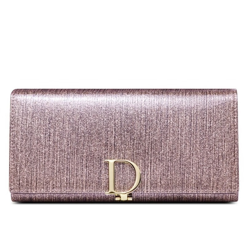 Kangaroo (KANGAROO) 2024 New Fashion Women's Wallet Women's Long Large Capacity Card Slot Genuine Leather Women's Hand Wallet Clutch Bright Gold-Anti-Theft Brush