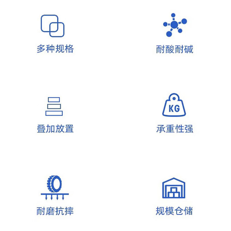 YAYUE European standard EU plastic turnover box blue thickened logistics box auto parts box 200*200*147mm