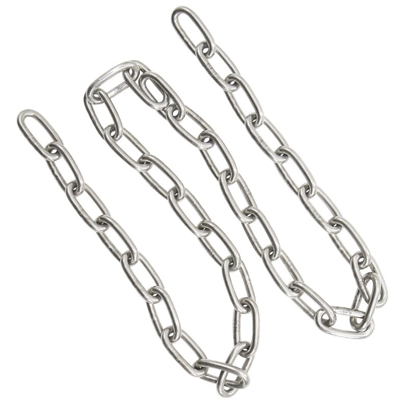 Hesdige 304 stainless steel chain iron chain lifting chain guardrail chain chandelier thick iron chain swing chain Jingcang flash delivery 5mm thick 1 meter long JG-1907