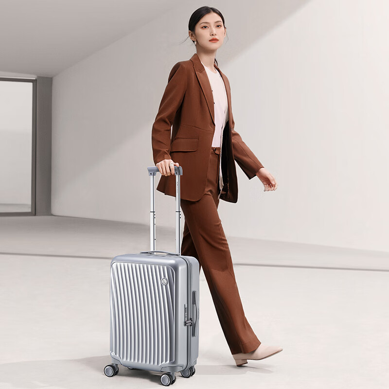 Hermes Shunshun suitcase men's 20-inch trolley case before boarding business trip multifunctional password box for women black