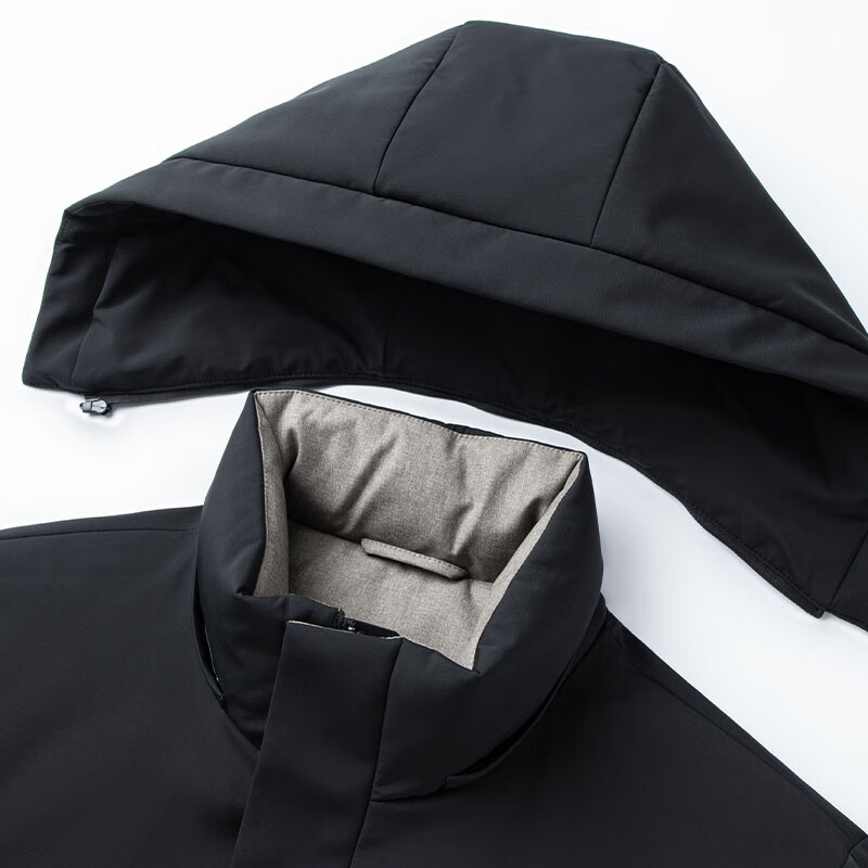 YAYA goose down jacket men's thickened mid-length winter warm detachable hooded down jacket for young and middle-aged people 23779