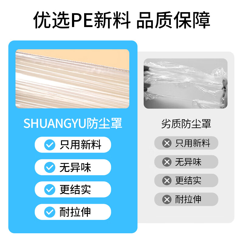 SHUANG YU disposable air conditioning dust cover 30 pieces electrical appliance dust film universal bag hanging protective cover stretch 120cm