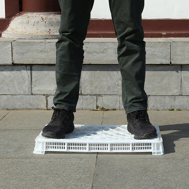 Plastic single freezer freezer tray plastic basket rectangular drying tray drying basket seafood dry goods basket drain basket No. 3 short big eye single freezer 580*390*55mm