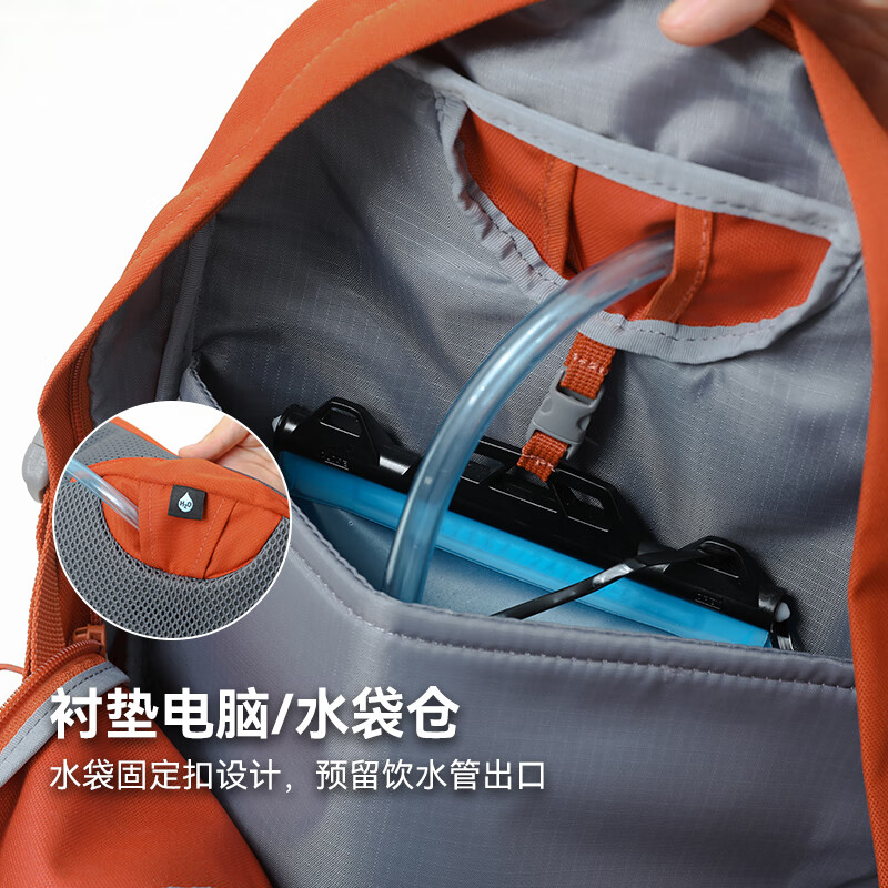 Trailblazer Mountaineering Bag Outdoor Sports Lightweight Backpack Cordura Wear-Resistant Breathable Large Capacity 22L Travel Hiking Backpack Rock Gray