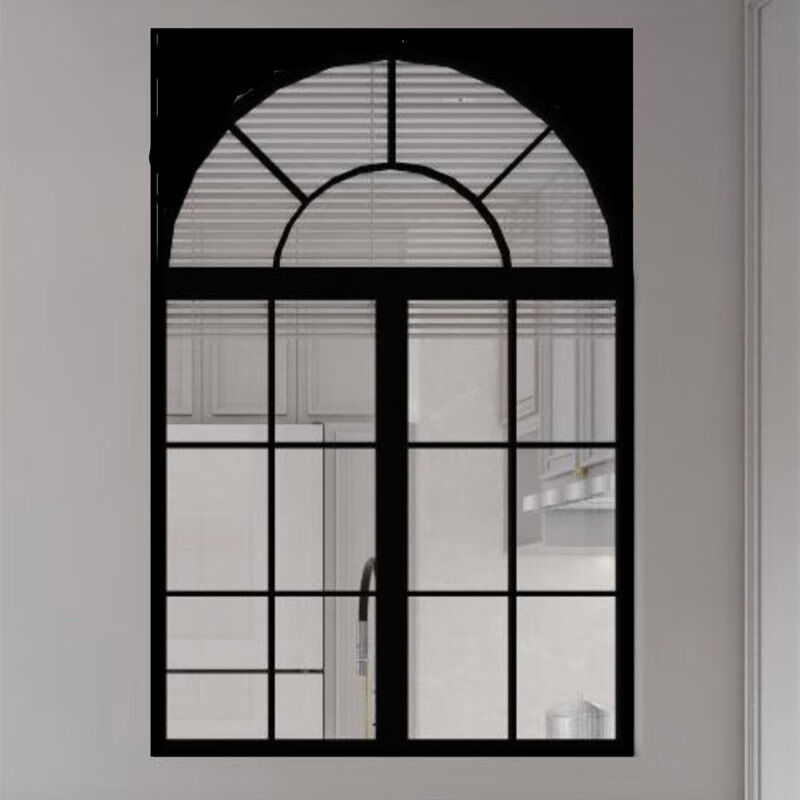 Vinoa modern French retro iron steel window indoor partition window loft decorative art Changhong glass casement window 130*100