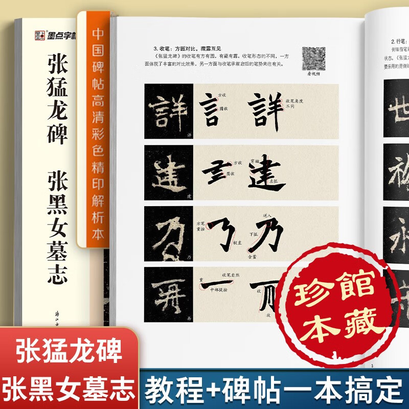 Zhang Menglong Monument Zhang Heinv’s Epitaph/Chinese Stele Inscriptions High-definition Color Printed Analysis Edition