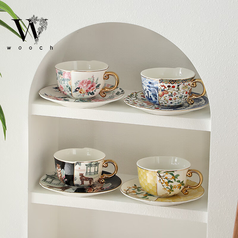 WOOCH high-end light luxury coffee cup and saucer wedding gift wedding box set couple coffee cup water cup housewarming souvenir