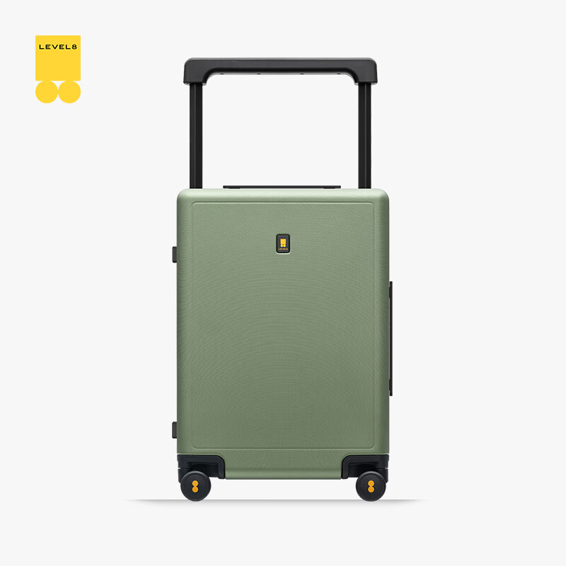 Horizon 8 (LEVEL8) Horizon 8 suitcase trolley case, large capacity boarding case for men and women, wide trolley traveler series, 20 inches - boardable, olive green zipper