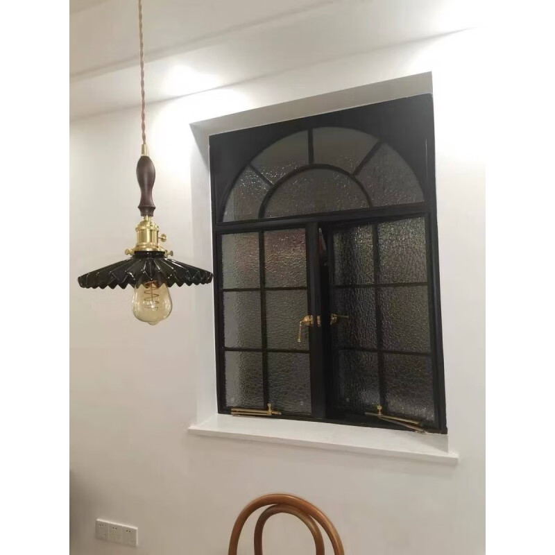 Vinoa modern French retro iron steel window indoor partition window loft decorative art Changhong glass casement window 130*100