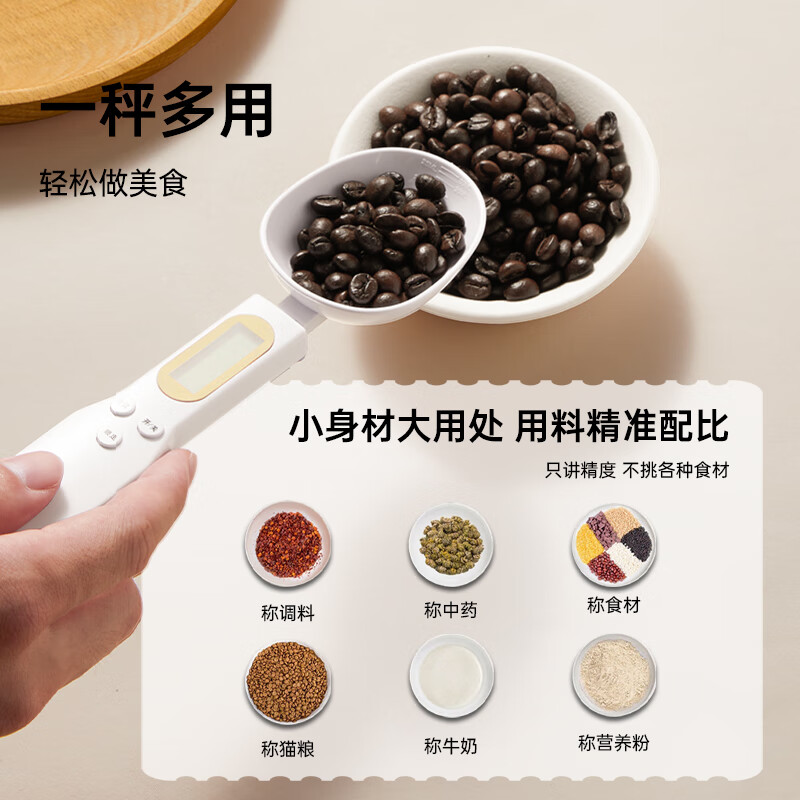 Double Gun (Suncha) Measuring Spoon Electronic Weighing Measuring Spoon Electronic Scale Baby Food Complementary Scale Gram Weight Baked Milk Powder Double Head Measuring Spoon