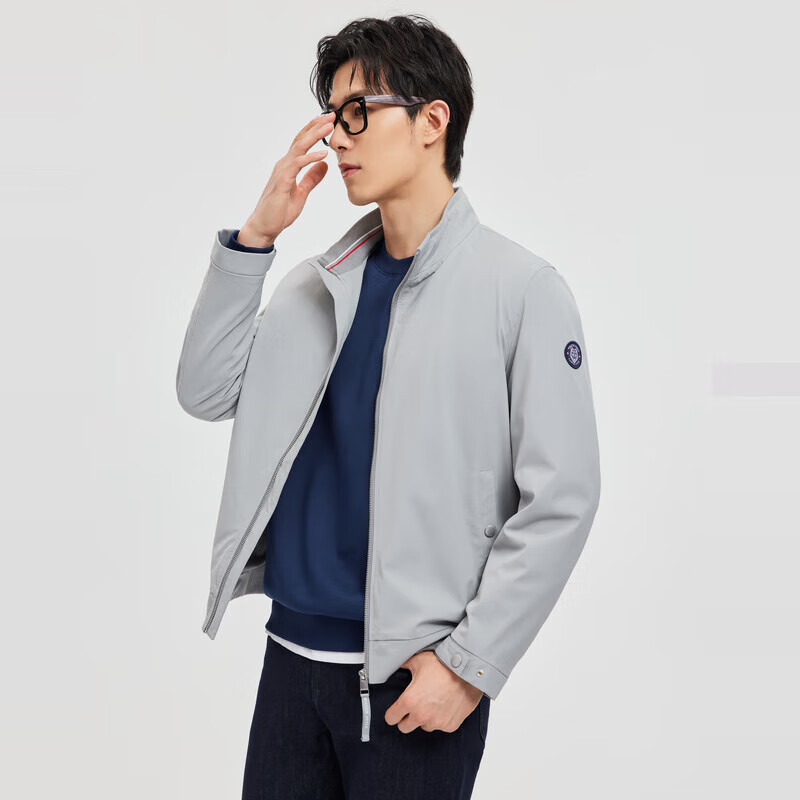 Septwolves Jacket Men's Jacket Business Casual Stand Collar Easy to Care Fit Elastic Not Easy to Deform Soft and Comfortable Men's Clothing