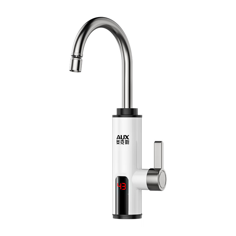 AUX electric hot water faucet instant hot water faucet heater kitchen treasure balcony household water heater ADL-3AGT2X digital display white