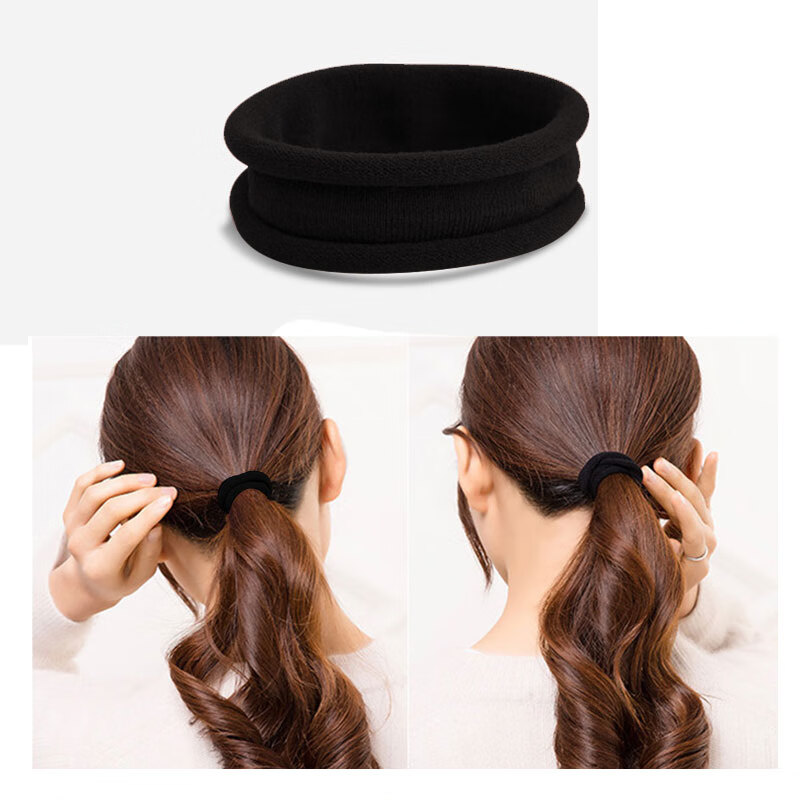 Jian Yingshu 30 high-elastic large black hair ties, ponytail seamless rubber bands, hair ties, hair ties, hair ties for women